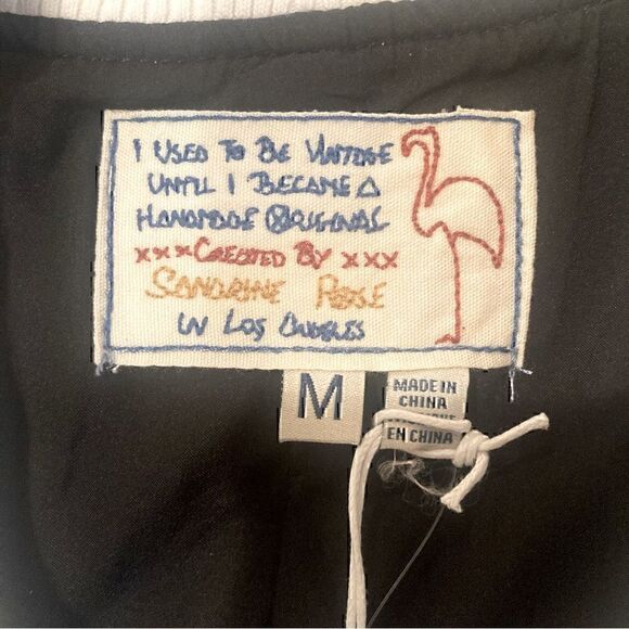 NWT Sandrine Rose x Free People Zip Bomber Jacket in Dust White Size M - Picture 4 of 11